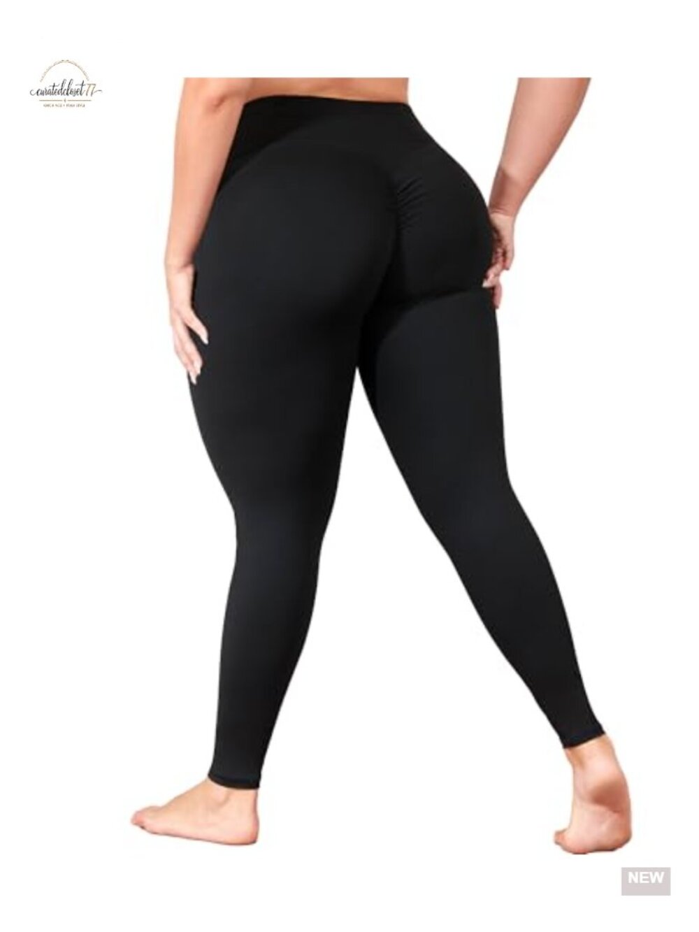 Plus Size Butt Lifting Yoga Pants with Pockets High Waist 4-Way Stretch